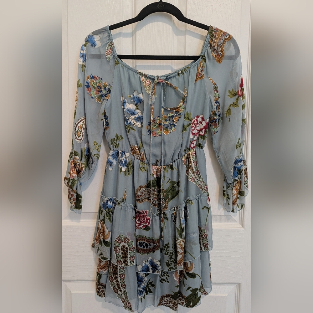 Alice + Olivia Blue Floral Dress